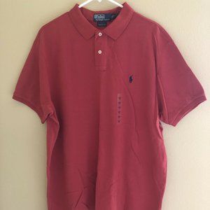 NEW Polo Ralph Lauren Red Custom Fit Polo Shirt